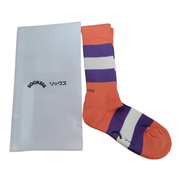 Socksss X Wary Meyers Organic Cotton Striped Calf Unisex Socks - Picture 1 of 3